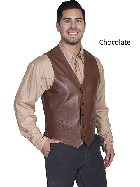 (image for) Lambskin button front vest